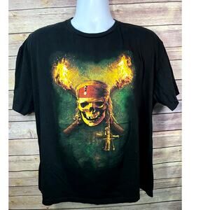 Pirates of the Caribbean Dead Man’s Chest Promo T-Shirt Disney Tee Size XL Black